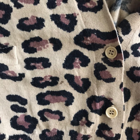 BCBG Cropped Leopard Cardigan - Picture 3 of 5